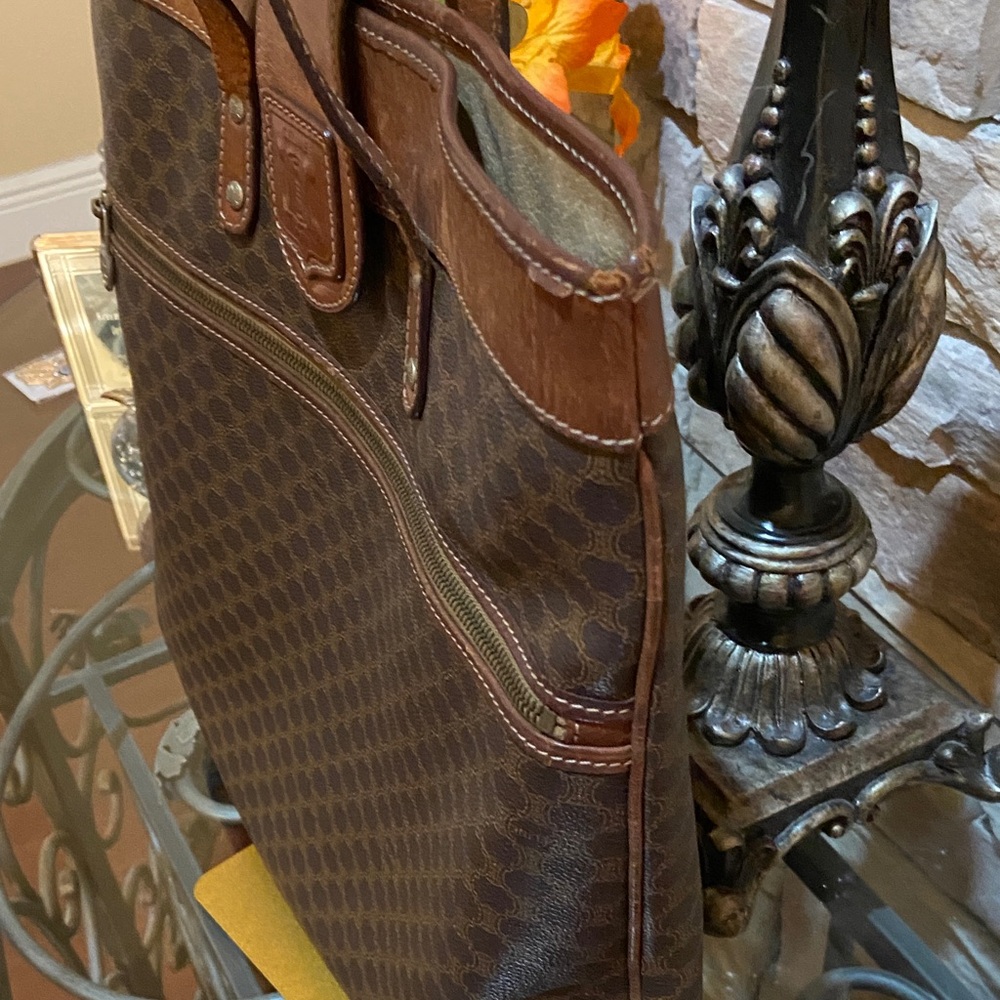 Celine Brown Patterned Shoulder Bag - image 5